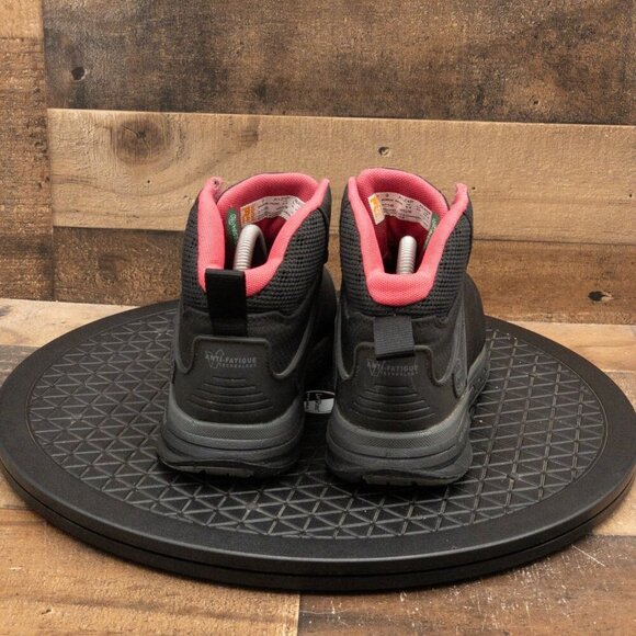 TIMBERLAND PRO DRIVE TRAIN MID COMPOSITE TOE WOMENS BOOTS BLACK PINK SIZE 9 - Picture 7 of 9